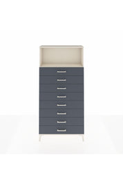 Arges Dolap Tek Raflı 8 Çekmeceli 88x30x182 Aytaşı-Antrasit