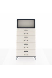 Arges Dolap Tek Raflı 8 Çekmeceli 88x30x182 Antrasit-Aytaşı