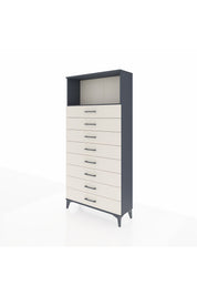 Arges Dolap Tek Raflı 8 Çekmeceli 88x30x182 Antrasit-Aytaşı