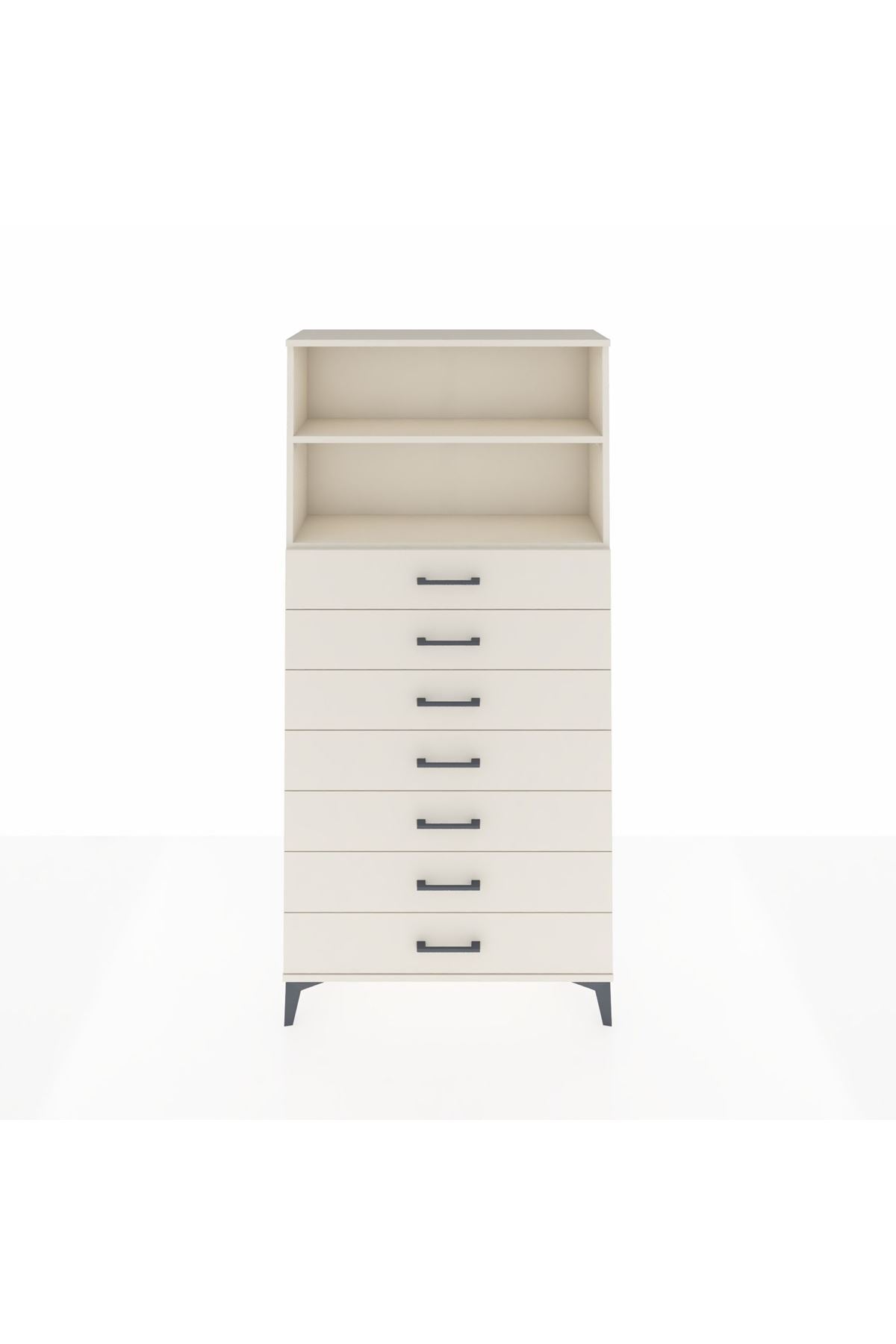 Arges Dolap 2 Raflı 7 Çekmeceli 88x30x182 Aytaşı-Aytaşı