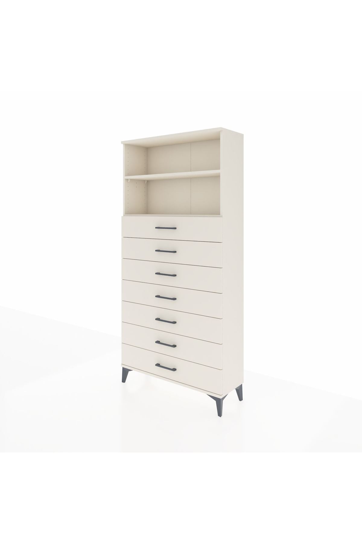 Arges Dolap 2 Raflı 7 Çekmeceli 88x30x182 Aytaşı-Aytaşı