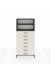 Arges Dolap 2 Raflı 7 Çekmeceli 88x30x182 Antrasit-Aytaşı