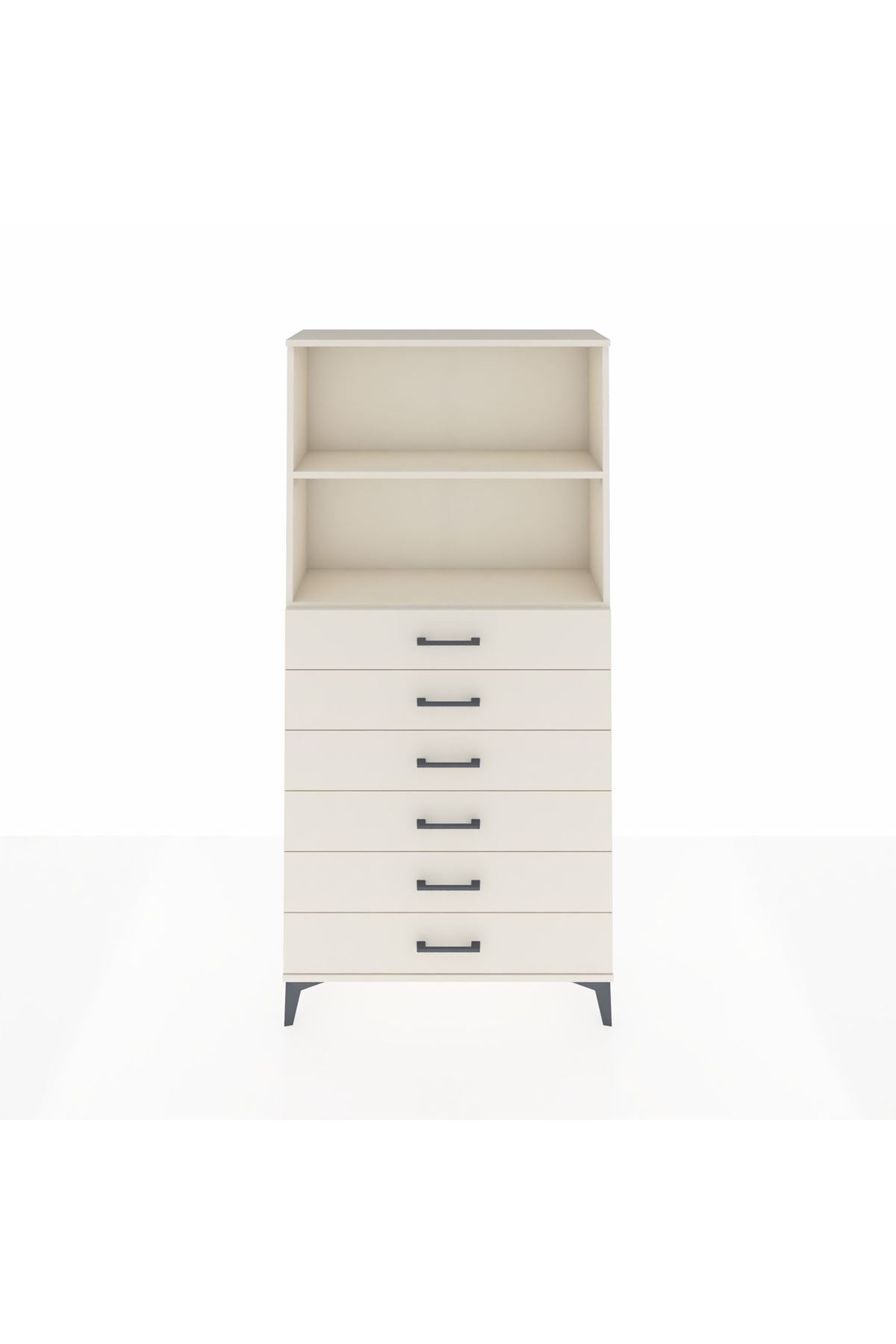 Arges Dolap 2 Raflı 6 Çekmeceli 88x30x182 Aytaşı-Aytaşı