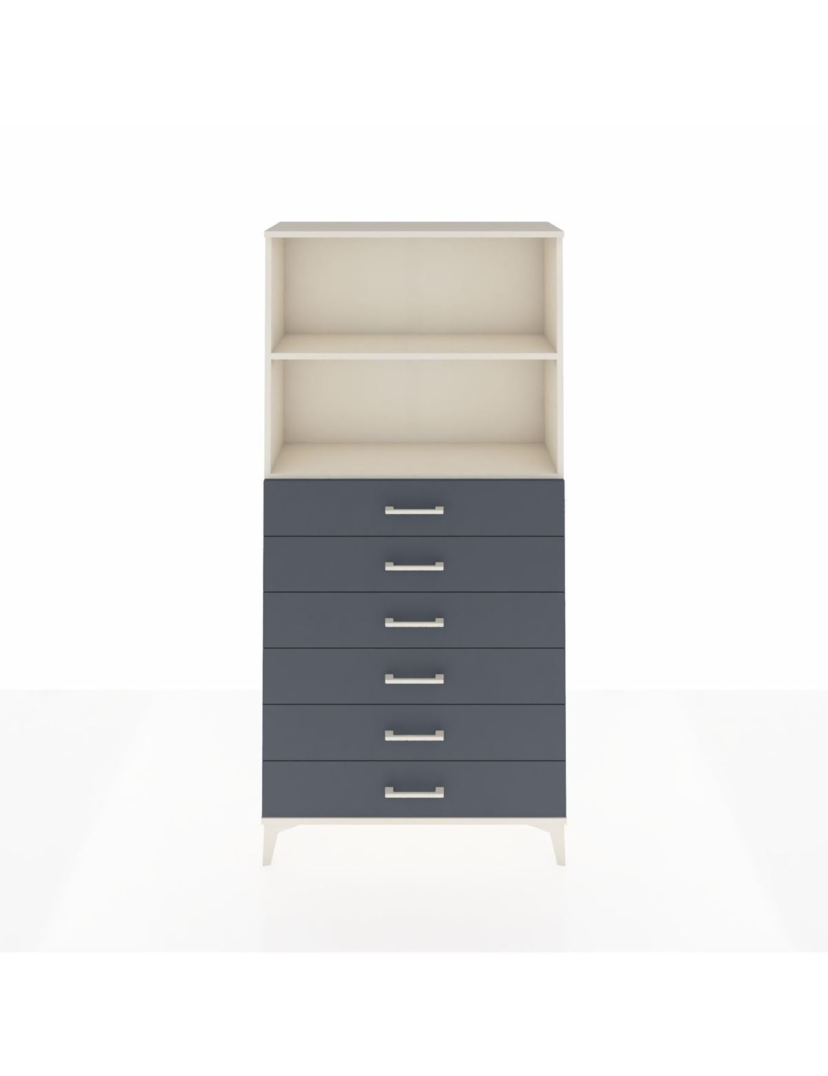 Arges Dolap 2 Raflı 6 Çekmeceli 88x30x182 Aytaşı-Antrasit