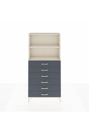 Arges Dolap 2 Raflı 6 Çekmeceli 88x30x182 Aytaşı-Antrasit