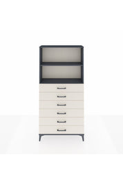 Arges Dolap 2 Raflı 6 Çekmeceli 88x30x182 Antrasit-Aytaşı