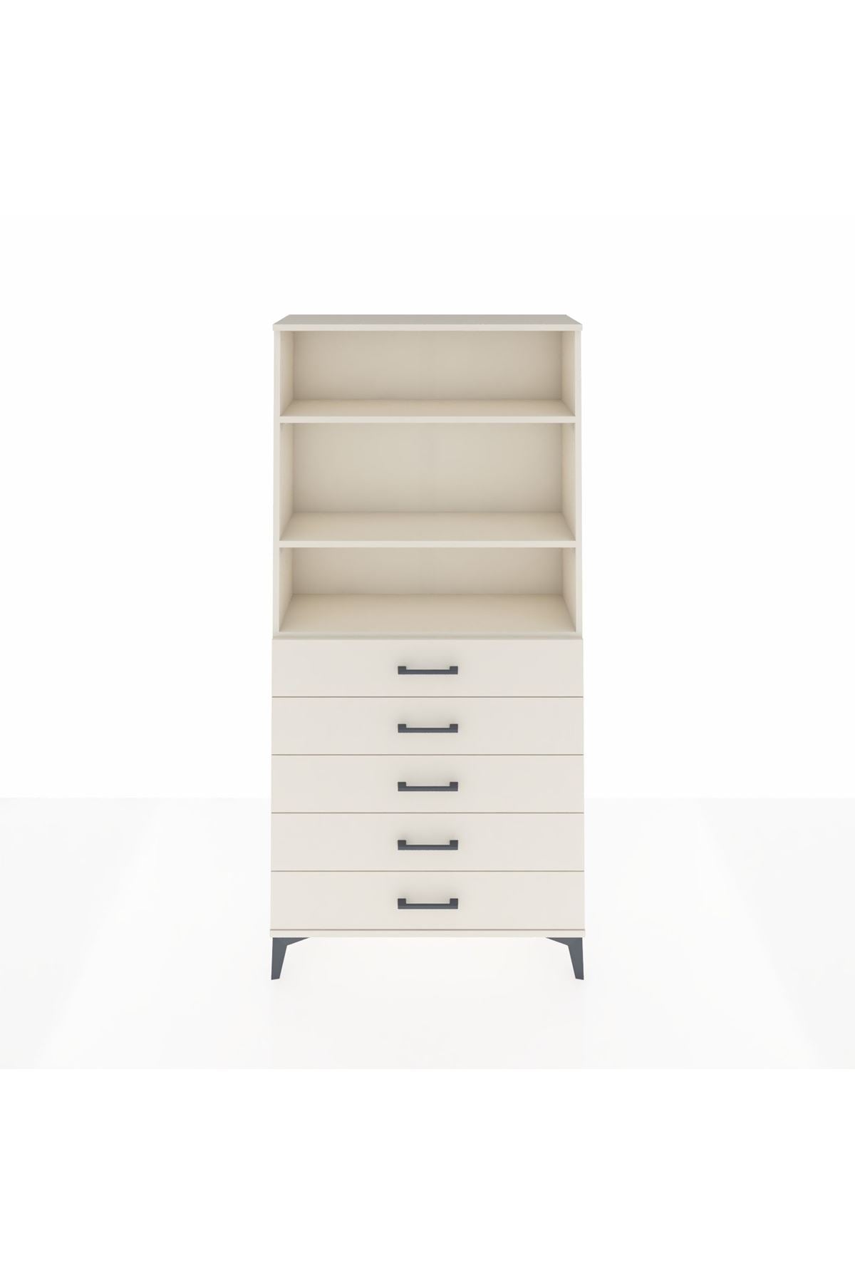 Arges Dolap 3 Raflı 5 Çekmeceli 88x30x182 Aytaşı-Aytaşı