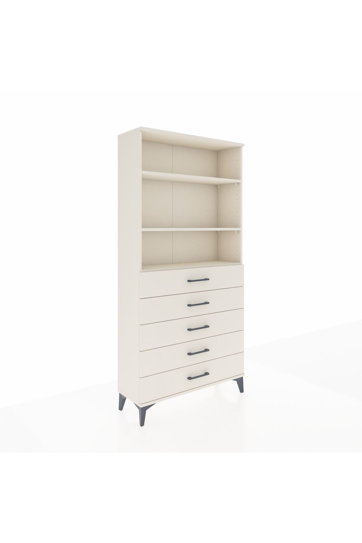 Arges Dolap 3 Raflı 5 Çekmeceli 88x30x182 Aytaşı-Aytaşı