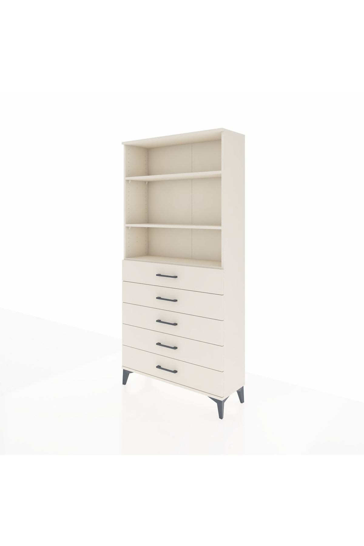 Arges Dolap 3 Raflı 5 Çekmeceli 88x30x182 Aytaşı-Aytaşı