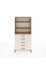 Arges Dolap 3 Raflı 5 Çekmeceli 88x30x182 Çam-Aytaşı