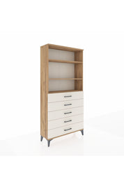 Arges Dolap 3 Raflı 5 Çekmeceli 88x30x182 Çam-Aytaşı