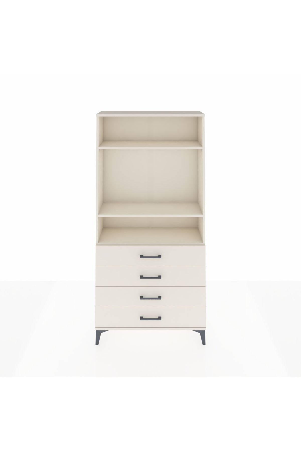 Arges Dolap 3 Raflı 4 Çekmeceli 88x30x182 Aytaşı-Aytaşı