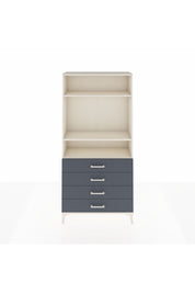 Arges Dolap 3 Raflı 4 Çekmeceli 88x30x182 Aytaşı-Antrasit