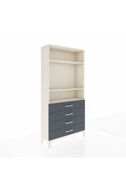 Arges Dolap 3 Raflı 4 Çekmeceli 88x30x182 Aytaşı-Antrasit