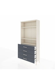 Arges Dolap 3 Raflı 4 Çekmeceli 88x30x182 Aytaşı-Antrasit