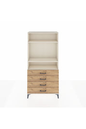 Arges Dolap 3 Raflı 4 Çekmeceli 88x30x182 Aytaşı-Çam