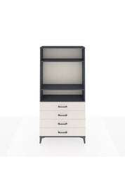 Arges Dolap 3 Raflı 4 Çekmeceli 88x30x182 Antrasit-Aytaşı