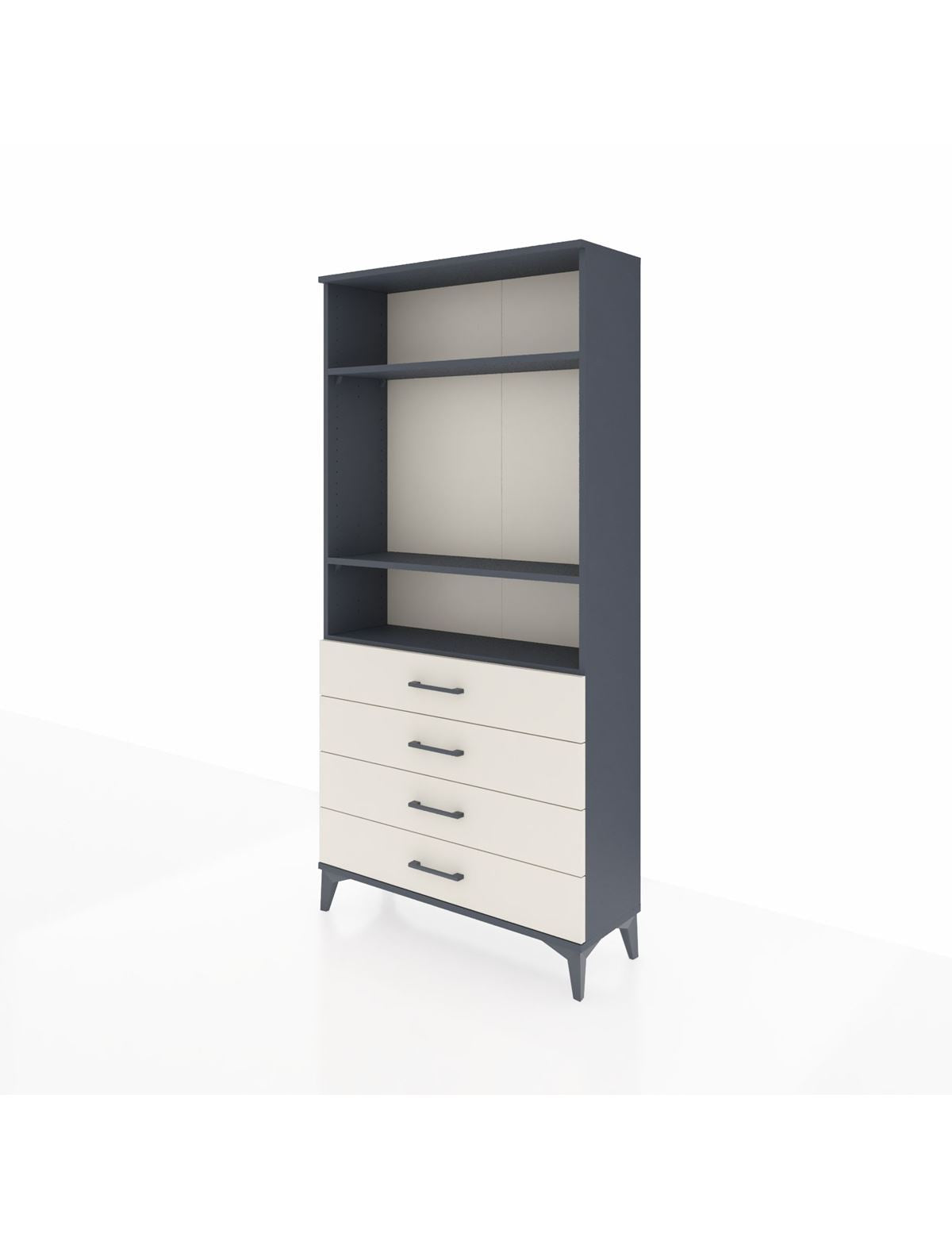 Arges Dolap 3 Raflı 4 Çekmeceli 88x30x182 - S24M036V4A