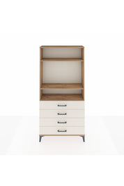 Arges Dolap 3 Raflı 4 Çekmeceli 88x30x182 Çam-Aytaşı