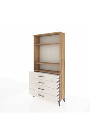 Arges Dolap 3 Raflı 4 Çekmeceli 88x30x182 Çam-Aytaşı