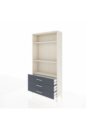 Arges Dolap 3 Raflı 3 Çekmeceli 88x30x182 Aytaşı-Antrasit