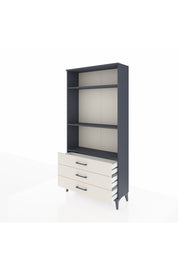 Arges Dolap 3 Raflı 3 Çekmeceli 88x30x182 Antrasit-Aytaşı