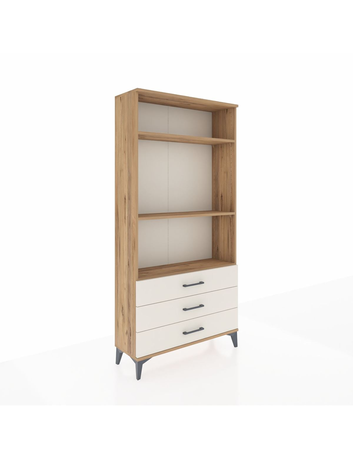 Arges Dolap 3 Raflı 3 Çekmeceli 88x30x182 Çam-Aytaşı