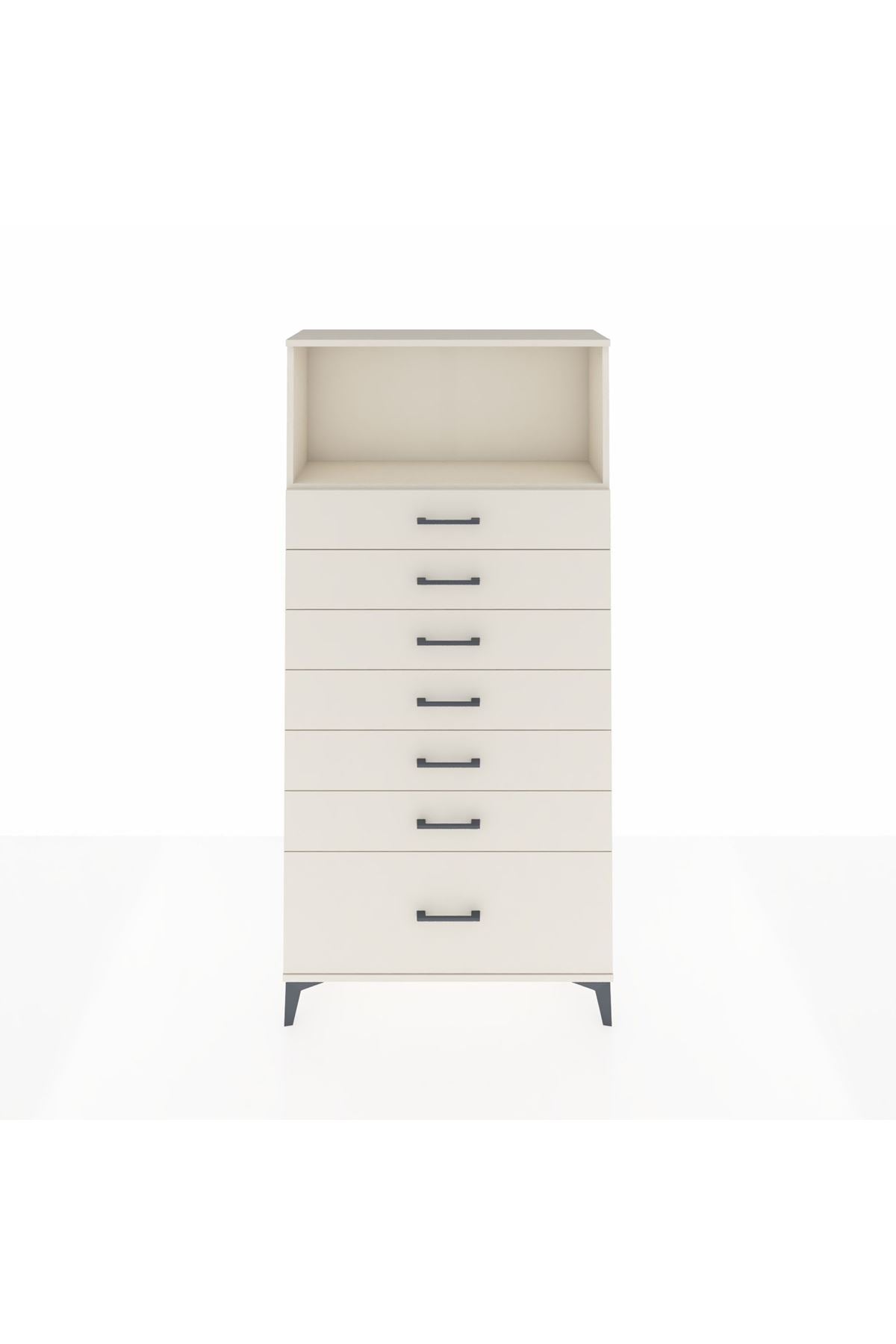 Arges Dolap Tek Raflı 7 Çekmeceli 88x30x182 Aytaşı-Aytaşı