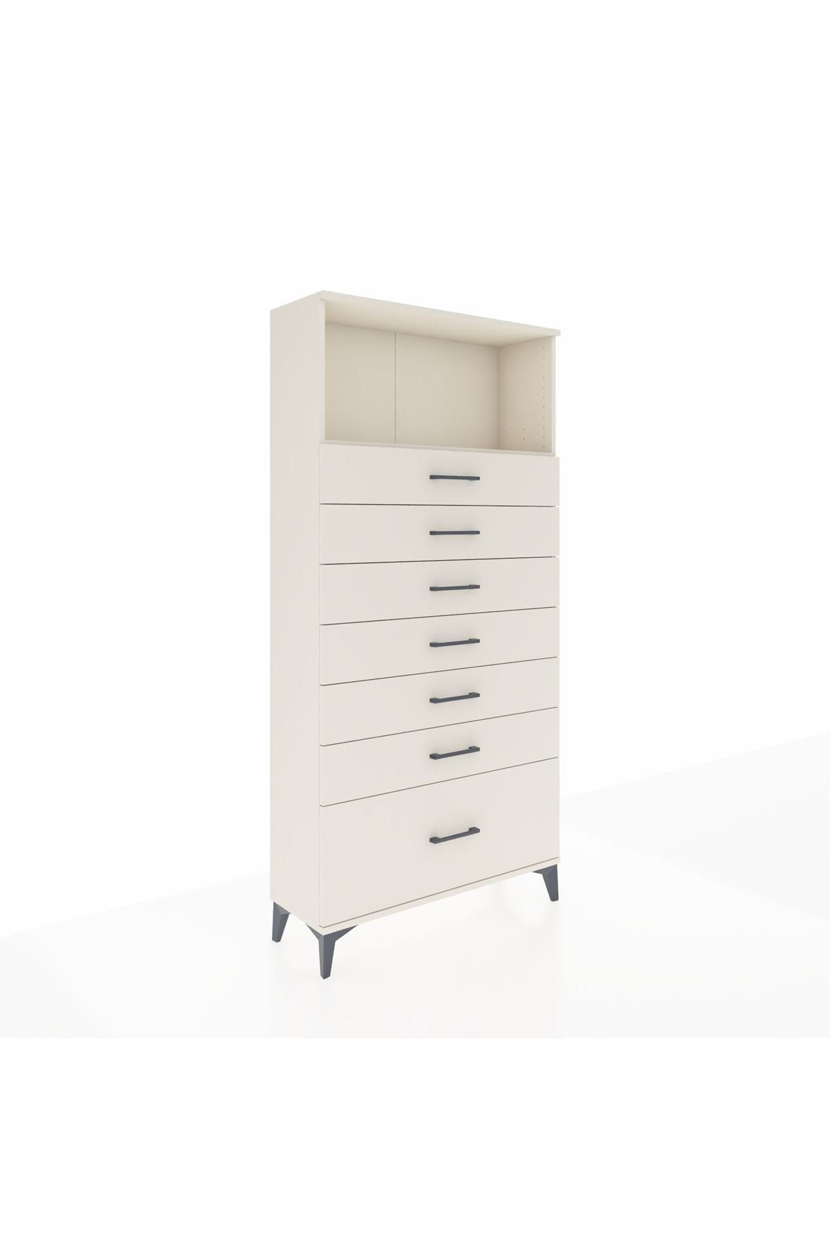 Arges Dolap Tek Raflı 7 Çekmeceli 88x30x182 Aytaşı-Aytaşı