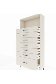 Arges Dolap Tek Raflı 7 Çekmeceli 88x30x182 Aytaşı-Aytaşı