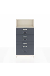 Arges Dolap Tek Raflı 7 Çekmeceli 88x30x182 Aytaşı-Antrasit