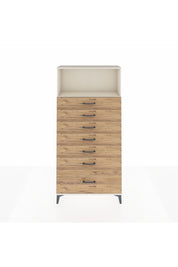 Arges Dolap Tek Raflı 7 Çekmeceli 88x30x182 Aytaşı-Çam