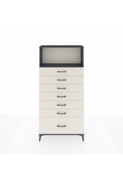 Arges Dolap Tek Raflı 7 Çekmeceli 88x30x182 Antrasit-Aytaşı