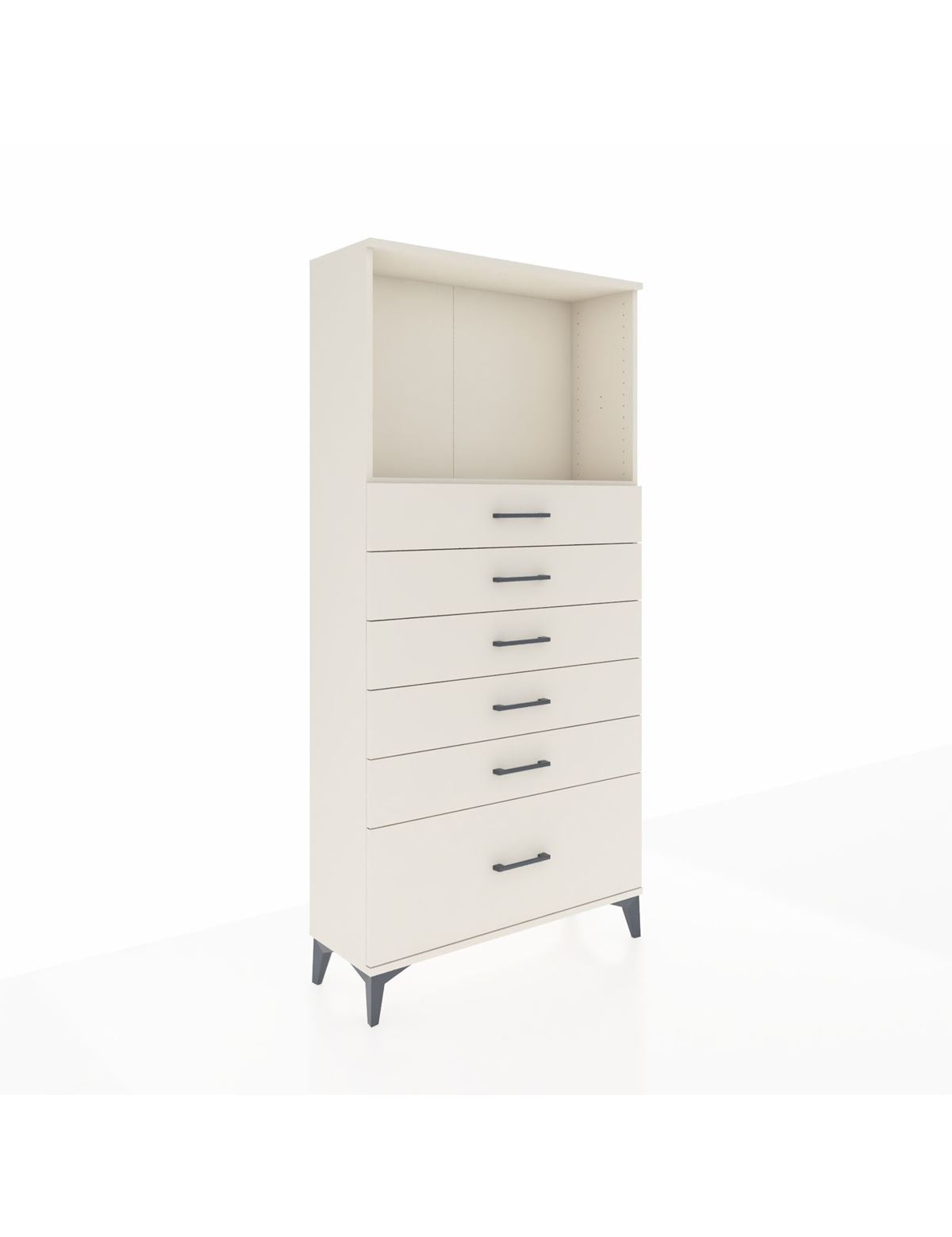 Arges Dolap Tek Raflı 6 Çekmeceli 88x30x182 Aytaşı-Aytaşı