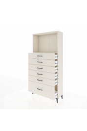 Arges Dolap Tek Raflı 6 Çekmeceli 88x30x182 Aytaşı-Aytaşı