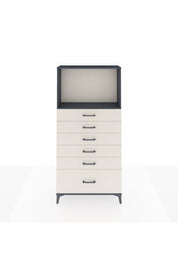 Arges Dolap Tek Raflı 6 Çekmeceli 88x30x182 Antrasit-Aytaşı