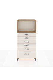 Arges Dolap Tek Raflı 6 Çekmeceli 88x30x182 Çam-Aytaşı