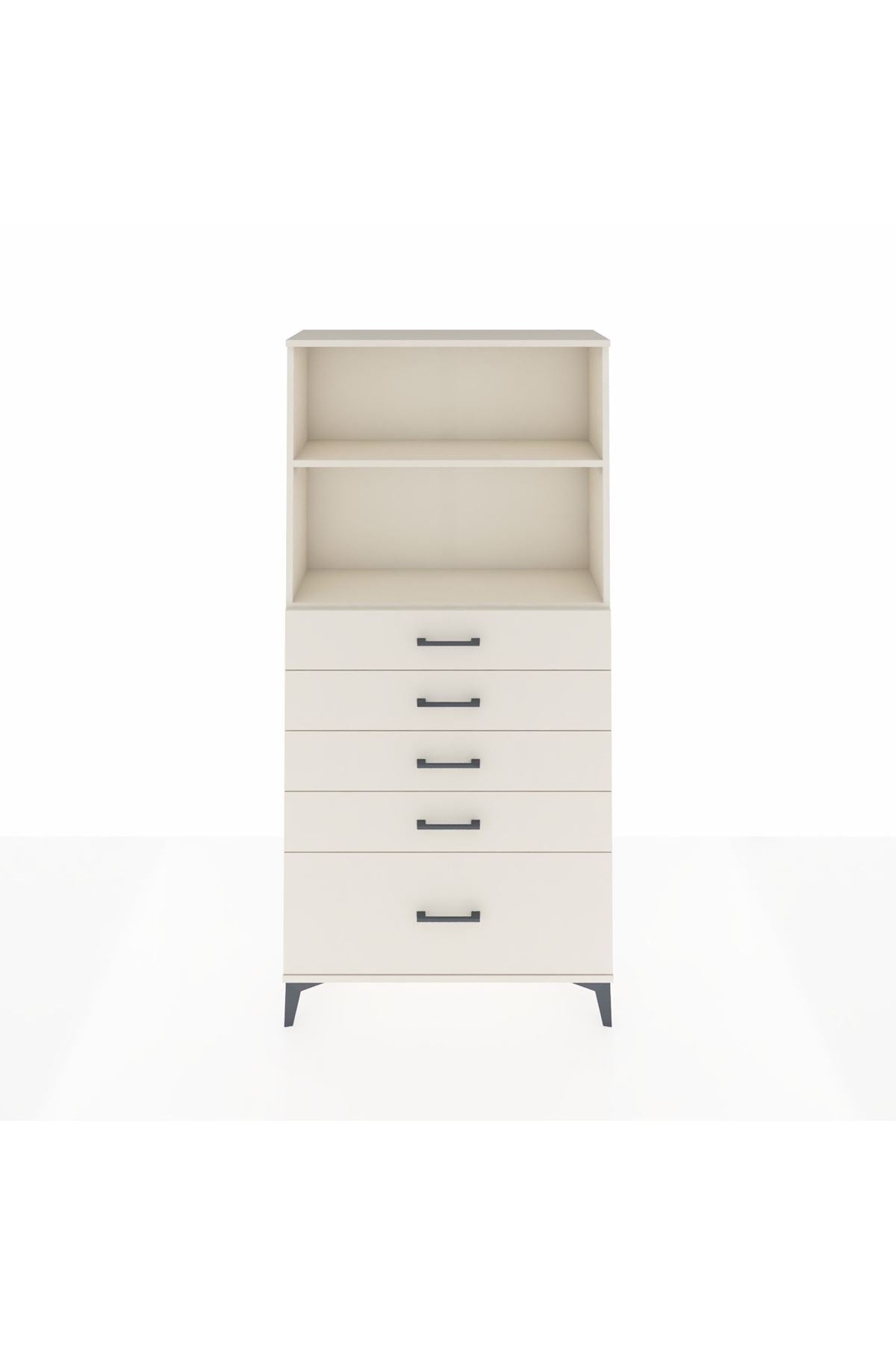 Arges Dolap 2 Raflı 5 Çekmeceli 88x30x182 Aytaşı-Aytaşı