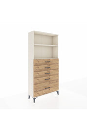 Arges Dolap 2 Raflı 5 Çekmeceli 88x30x182 Aytaşı-Çam