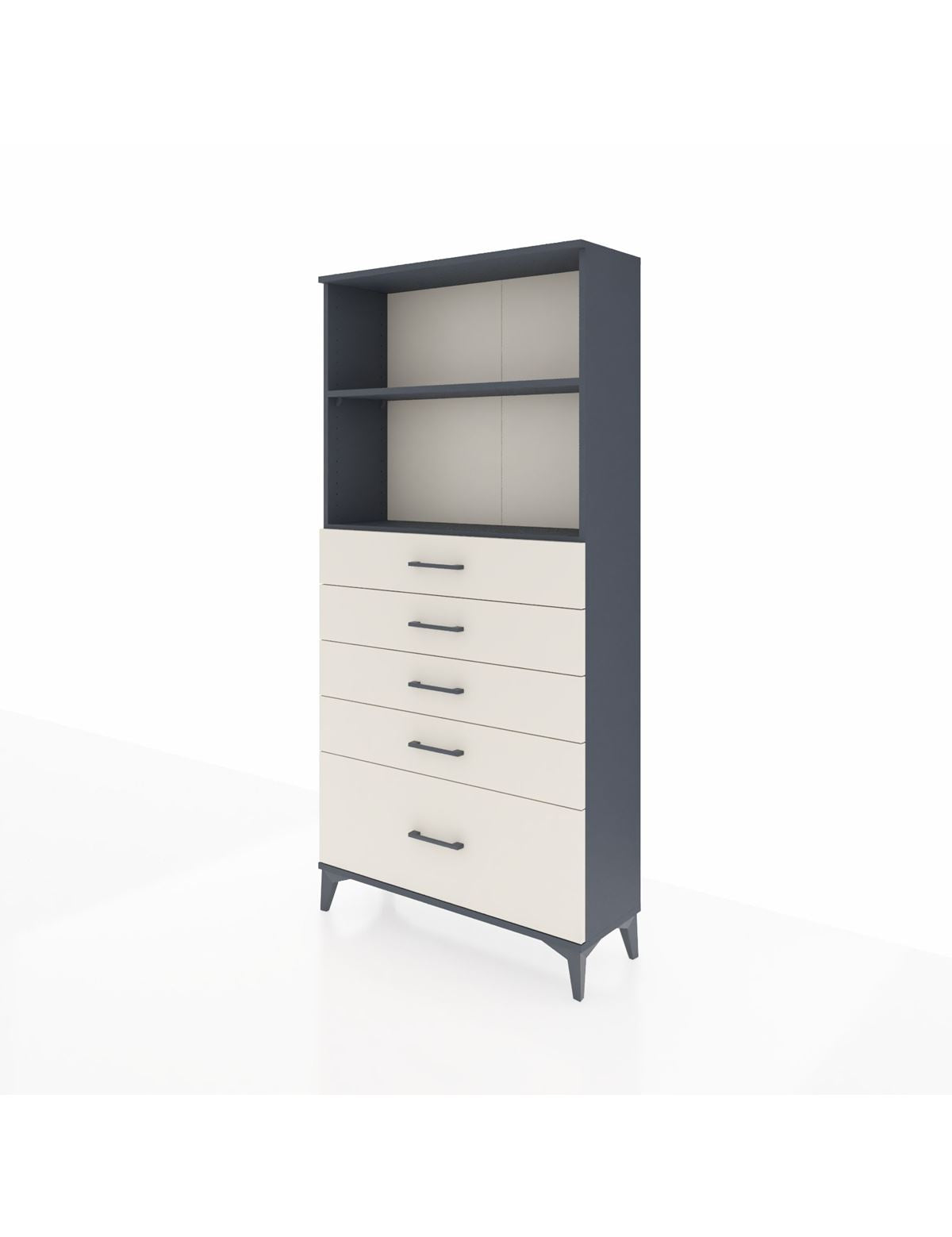 Arges Dolap 2 Raflı 5 Çekmeceli 88x30x182 - S24M040V4A