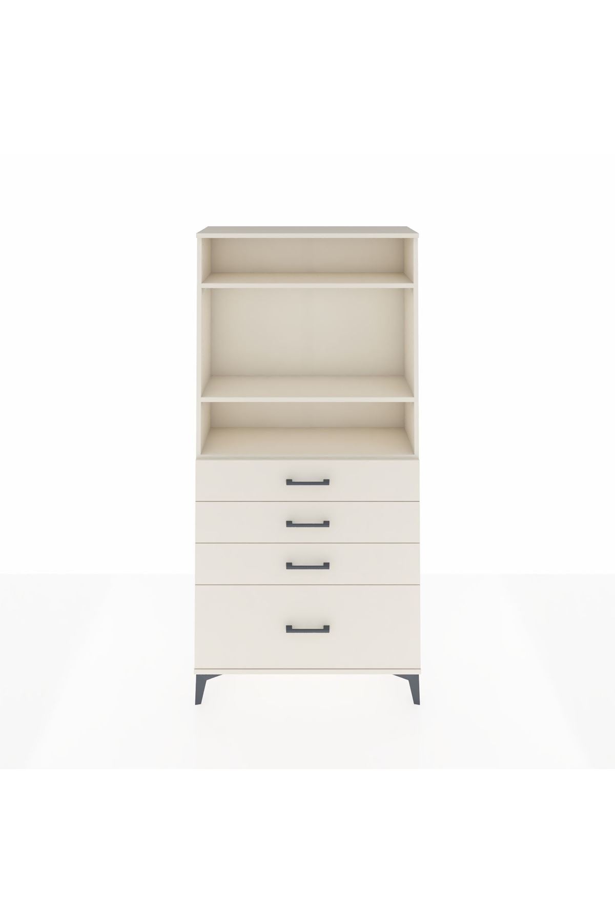 Arges Dolap 3 Raflı 4 Çekmeceli 88x30x182 Aytaşı-Aytaşı