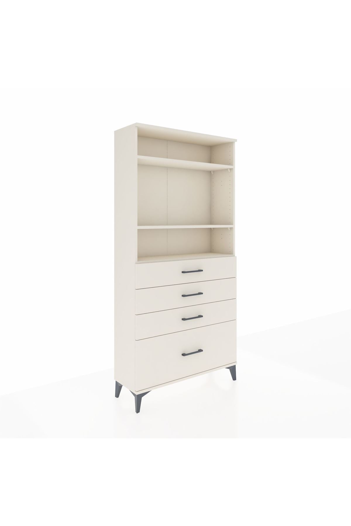 Arges Dolap 3 Raflı 4 Çekmeceli 88x30x182 Aytaşı-Aytaşı