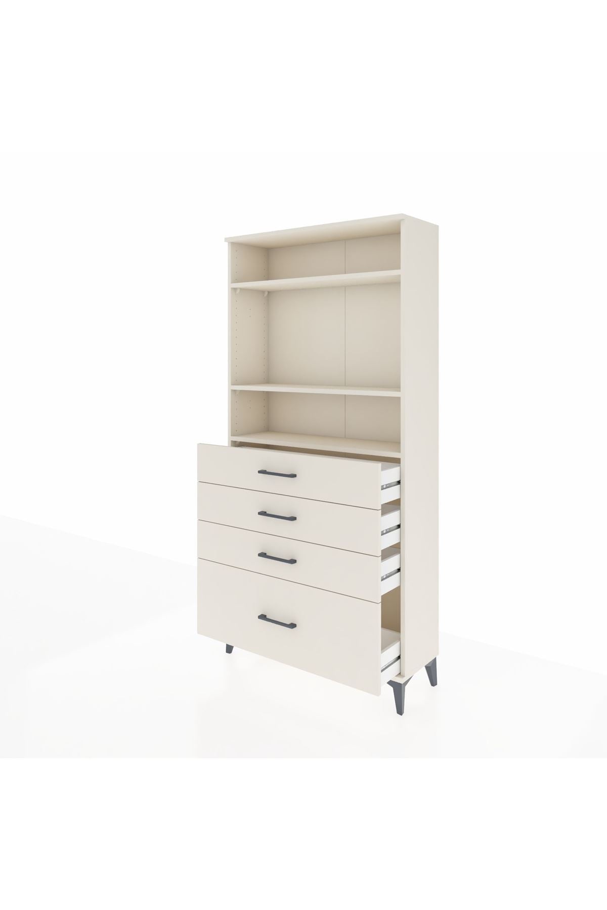 Arges Dolap 3 Raflı 4 Çekmeceli 88x30x182 Aytaşı-Aytaşı