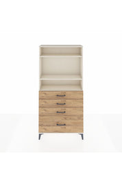 Arges Dolap 3 Raflı 4 Çekmeceli 88x30x182 Aytaşı-Çam