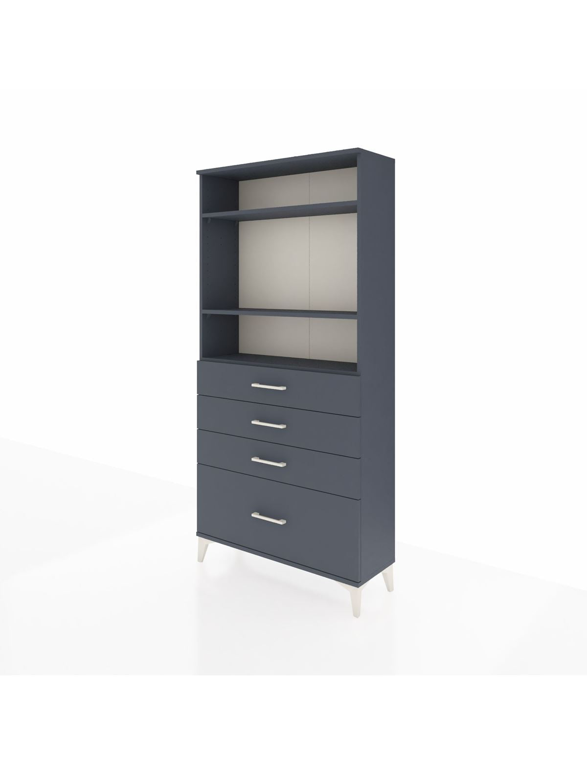 Arges Dolap 3 Raflı 4 Çekmeceli 88x30x182 - S24M041V5A