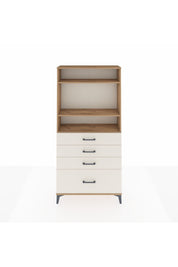 Arges Dolap 3 Raflı 4 Çekmeceli 88x30x182 Çam-Aytaşı