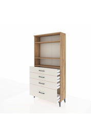 Arges Dolap 3 Raflı 4 Çekmeceli 88x30x182 Çam-Aytaşı