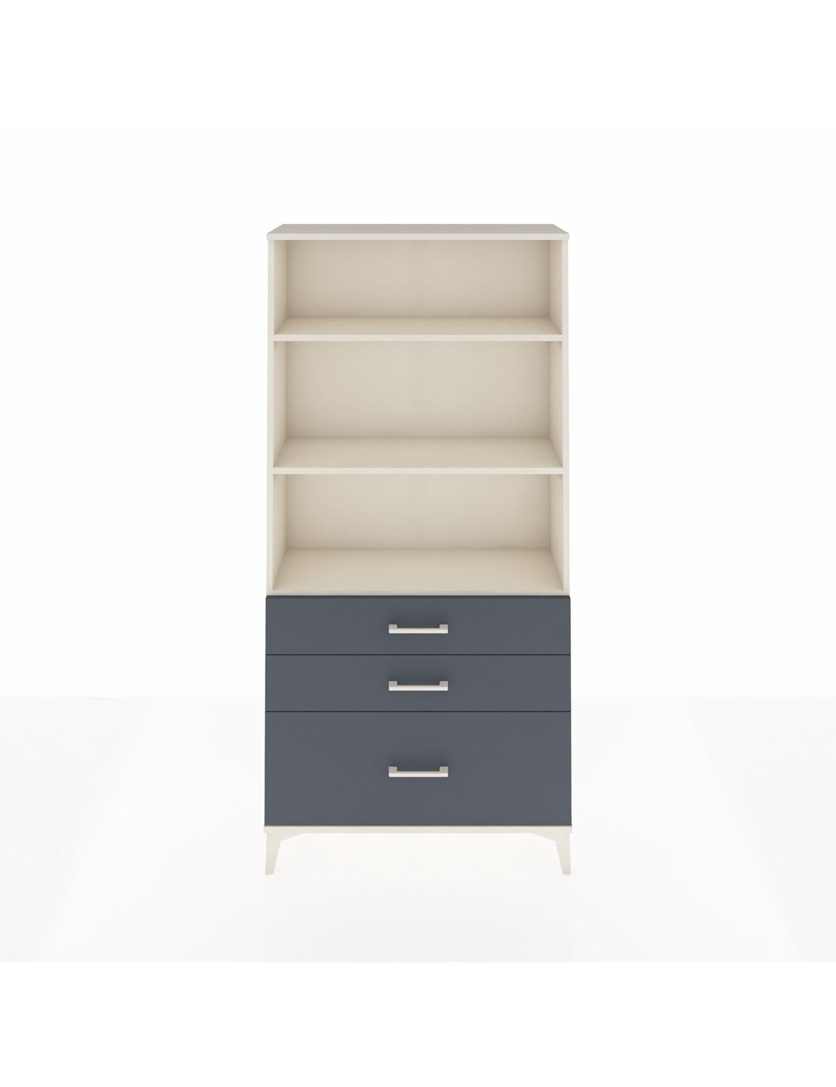 Arges Dolap 3 Raflı 3 Çekmeceli 88x30x182 Aytaşı-Antrasit