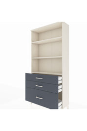 Arges Dolap 3 Raflı 3 Çekmeceli 88x30x182 Aytaşı-Antrasit