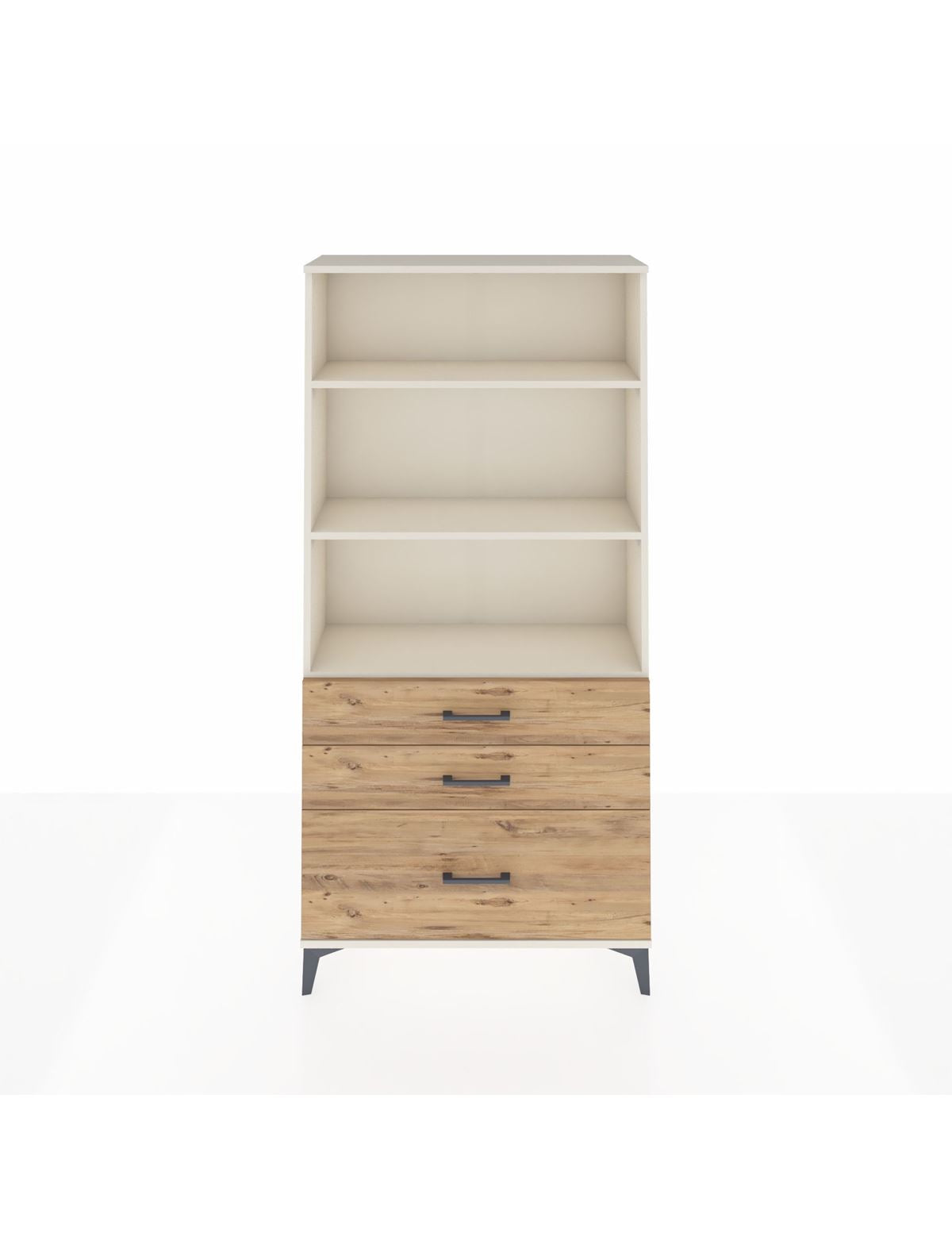 Arges Dolap 3 Raflı 3 Çekmeceli 88x30x182 Aytaşı-Çam